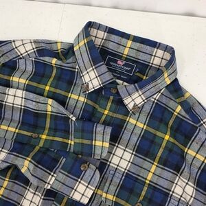Vineyard Vines Performance Slim Fit Crosby Shirt Men's L Plaid Flannel Green.‎